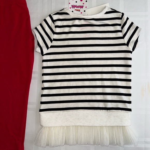 Minnie Mouse Tunic with Ruffle detail & Legging Set NWT Size 4 - Picture 6 of 7